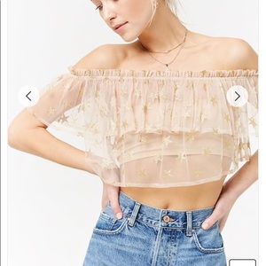 Off the shoulder crop top